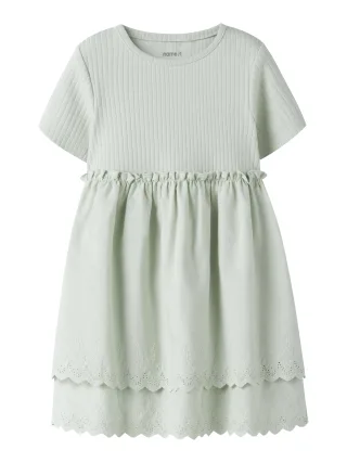 NAME IT - NMFHAVELLE SS DRESS Pale Aqua - Gr. - 128