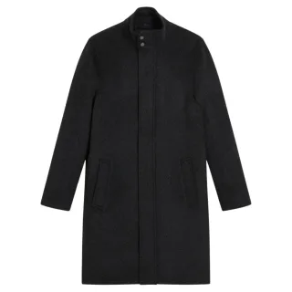 Ted Baker Ederson Wollmischung, Grauer Mantel Mit Stehkragen