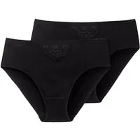 Schiesser Tai-Slip "Cotton Essentials" (2er-Pack) mit zarten Stickerei-Motiven