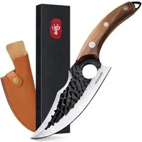 MDHAND Kochmesser Metzgermesser-Set, Wikinger-Ausbeinmesser, Hackmesser, Professionelles Küchenmesserset für Fleisch & BBQ