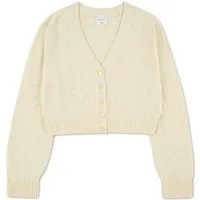 Abercrombie Kids Strickjacke AFG POINTELLE CARDIGAN mit Lochmuster