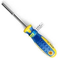 S&R Bit-Schraubendreher Länge 210 mm, magnetisch, Schraubenzieher mit Aufnahme für Bits, (1 St), patentierte 2-Komponenten Griff-Form, Schutz gegen Abrutsche
