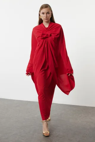 Langes, gerades, elegantes und figurbetontes Hijab-Abendkleid für Damen