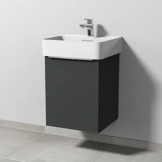 Sanipa 3way Waschtischunterbau zu Laufen VAL Waschtisch mit 1 Tür, Graphit-Matt UP8191B