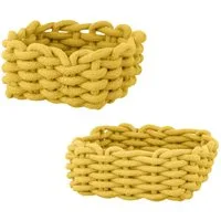 SCHÖNER WOHNEN-Kollektion Aufbewahrungskorb »Melara« (Set, 2 St), Badkörbe aus Cotton Rope zur Aufbewahrung von Badutensilien, 2 Größen
