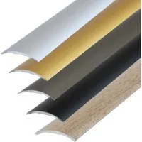 Dalsys Übergangsprofil Profil selbstklebend Ausgleichsprofil aus Aluminium (90 cm x 30 mm, Schwarz, 1-St), Geeignet für u.a. Fliesen, Laminat und Parkett