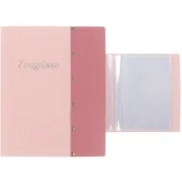 Idena Keksdose Idena Zeugnismappe Sichtbuch mit 12 Klarsichthüllen 100µ pastell rosa