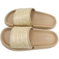 VewoTex Damen Badelatschen naturfarben » Badeschuhe mit dicker Sohle Pantolette (1 Paar, Kein Set) Slipper & Hausschuhe » moderne Sommerschuhe