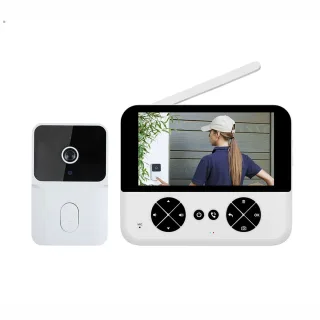 M16 Visual Doorbell 4.3-Inch IPS Display HD Camera Infrared Night Vision Wireless Bidirectional Intercom Long Battery Li