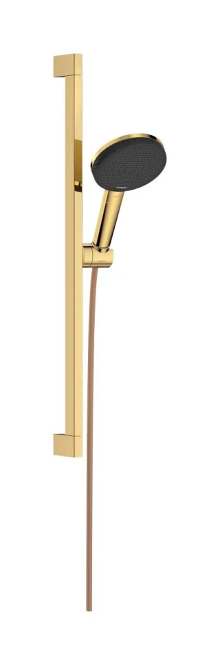 Hansgrohe Brauseset Raindance Alive Select S 125 3jet EcoSmart Unica 650mm polished gold optic , 2 24600990