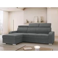 MIRJAN24 Ecksofa Oslo 2rLC, mit Schlaffunktion und Bettkasten, Einstellbare Kopfstützen, 235x170x85-100 cm