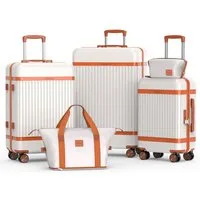 VALLSERO Trolleyset Hartschalen-Koffer set (M, L,XL) Rollkoffer, Reisekoffer, Handgepäck 4 Rollen, ABS-Material, TSA Zollschloss