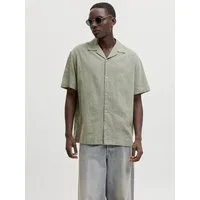 Jack & Jones Kurzarmhemd JJESUMMER LINEN BLEND RESORT SHIRT SS SN Baumwollmischung, relaxed fit