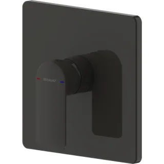 Bravat Milano Fertigset für Brausearmatur 3564069 Unterputz, Einhebelmischer, schwarz matt