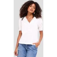 LIPSY V-Shirt Lipsy geknöpftes Oberteil, V-Ausschnitt, Regular (1-tlg)