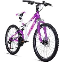 bergsteiger Mountainbike Montreal 20, 24 Zoll Kinderfahrrad, 6 - 13 Jahre, Mädchen, Jungen, 18 Gang Shimano Tourney RD-TZ50 Schaltwerk, Kettenschaltung, Scheibenbremse, V-Brake