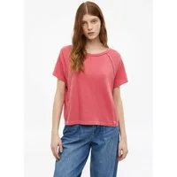 s.Oliver Kurzarmshirt T-Shirt T-Shirt mit Garment Dye und offenen Kanten