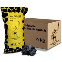 Neandertaler Feuer Holzkohle Grillkohle Kohle für Grill BBQ Smoker Charcoal Grillholzkohle Buche, 9 kg