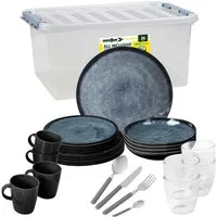BRUNNER Geschirr-Set BRUNNER Camping Geschirrset VENETIAN (8, 12, 16, 36-Teile) Rutschfest (36-tlg)