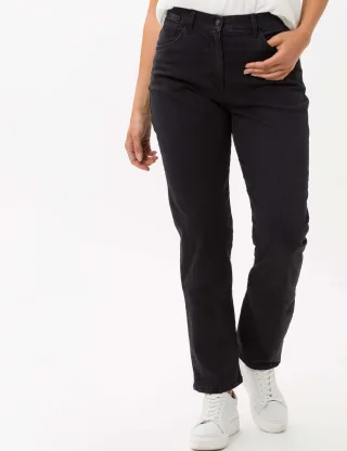Raphaela by Brax Damen Five-Pocket-Hose Style CORRY SLASH BLACK + EFFEKT, denim hellgrau, Gr. 36