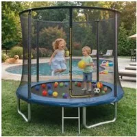 GUNJI Gartentrampolin 183/228/305 cm Garten-Kindertrampolin, max. Belastbarkeit 150KG, Ø 183 cm, (183 cm, (183/ 228/305/366/427 cm, Outdoor-Gartentrampolin mit Sicherheitsnetz, doppelter Schutz mit Schutzmatte)-ostern geschenke)