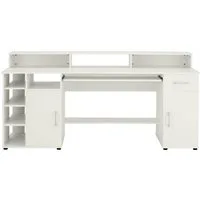 VOGL Möbelfabrik Schreibtisch Timra mit Monitoraufsatz, Tastaturauszug & Towerfach, Breite 154 oder 178 cm, Made in Germany