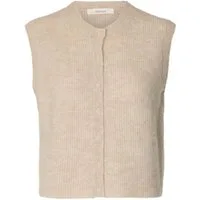 Selected Strickweste SLWLULU SL BUTTON O-NECK VEST
