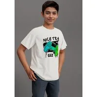 KIDSWORLD T-Shirt Gamer-Druck: NICE TRY, cooler Gamer-Print