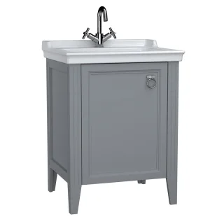 VitrA Valarte Set 65 cm Möbelwaschtisch + Waschtischunterschrank 1 Tür Türanschlag links Matt,62151 62151