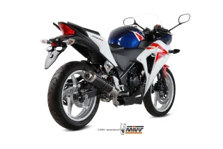 Sport Auspuff MIVV GP Steel Black Honda CBR 250 R Bj. 2011-2014 +ABE
