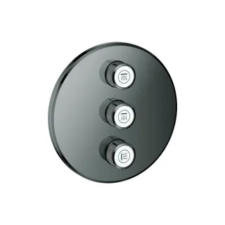 Grohe Grohtherm Smartcontrol Fertigmontageset 29122A00 hard graphite, rund, UP-Ventil 3-fach