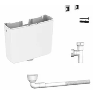 Kaja Schlauchkasten m. Tropfwasserabl. f., Standbrausegarn. bei 3- u.4-Loch-Arm., 46200 46200