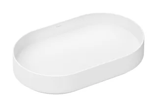 Hansgrohe Xuniva Evo U Aufsatzwaschtisch 650/400 ohne Hahnloch und Überlauf, Mattweiß, 60325700 60325700