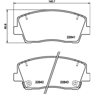 Hella Bremsbel?ge vorne GENESIS G70 Kia Stinger 8DB355039-921