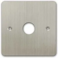 Blanko Türklingel Edelstahl gebürstet Klingel-/Tasterblende 86x86mm