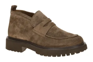 Paul Green Slipper 8344-002 Braun Earth Damen Halbschuhe Warmfutter Wolle Ech...