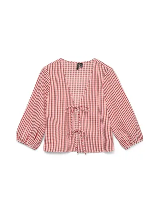 VERO MODA - VMCAMILLA 3/4 TOP WVN Pink-A-Boo - Gr. - L