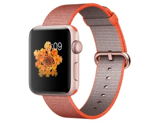 Apple Watch Series 2 [inkl. Nylon-Armband orange/anthrazit] 42mm Aluminiumgehäuse roségold