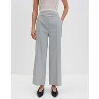 someday Stoffhose CEVIL CROPPEDs aus recyceltem Polyester Mix Knitterarm mit geradem Bein und Gummibund hinten