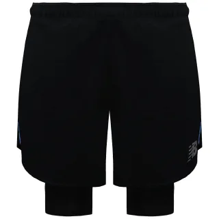 New Balance Q Speed ​​5 Zoll Herren Schwarze 2in1-Shorts