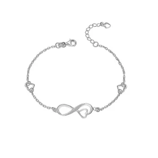 Damen Unendliches Herzarmband aus 925 Sterling Silber BIPU015