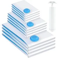 Youyijia Beuteltasche Pack of 12 Vacuum Bags for Clothes, Duvets, 3 Sizes (12-tlg)