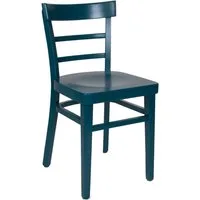 einrichtungsdesign24 Küchenstuhl Küchenstuhl Laura farbiger Holzstuhl Esstisch Esszimmer Retro Vintage, Gestell Massivholz