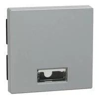 Wippe mit Symbolfenster rechteckig für Kontrollschalter- und Taster-Einsatz Typ 433860 aluminium, Retail
