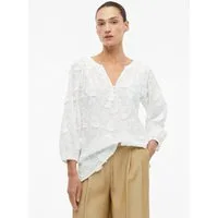 comma Langarmbluse Bluse Tunika-Bluse mit floraler All-over-Stickerei