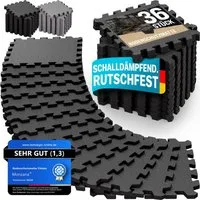 monzana Fitnessmatte (36-St), Rutschfest EVA-Schaumstoff Bodenschutz Trainingsmatten Fitnessgeräte