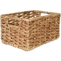 VIVANNO Regalkorb Wasserhyazinthe CESTERO Kasten - Natur Geflochten (1 St), 34x24x18 cm