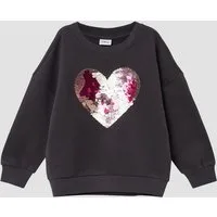 s.Oliver Sweatshirt Sweatshirt Oversized Sweatshirt mit Wende-Pailletten