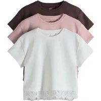 The Set T-Shirt The Set Spitzen-T-Shirt, 3er-Pack (3-tlg)