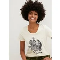 bonprix T-Shirt lockere Passform, Kurzarm-Design, mit maritimem Druck